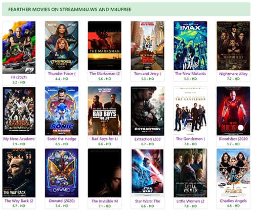 What the Stream4u movie website looks like